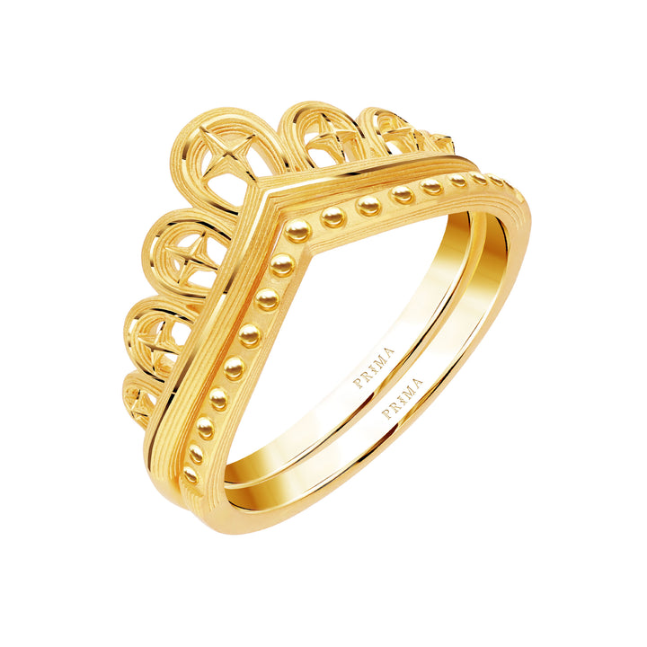 24K Pure Gold Ring:  Petit Tiara Design 1
