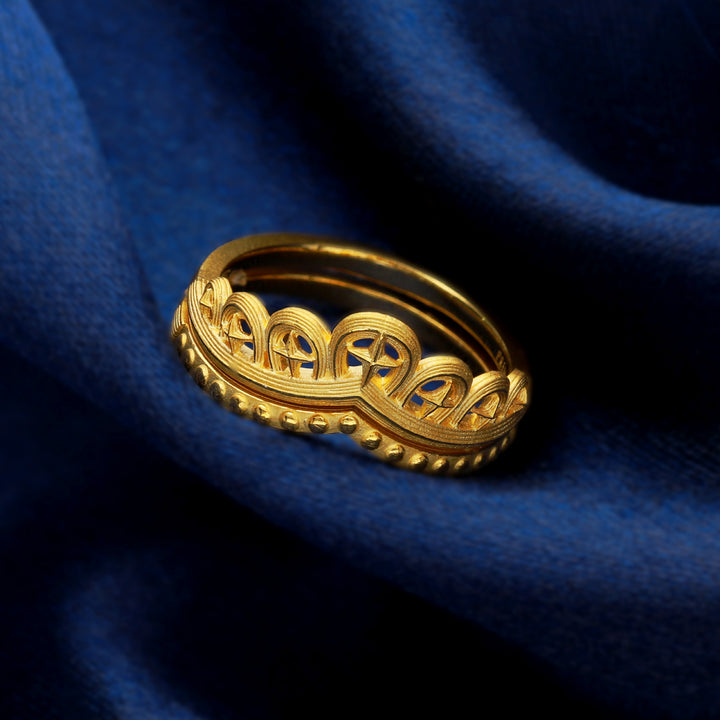 24K Pure Gold Ring:  Petit Tiara Design 1