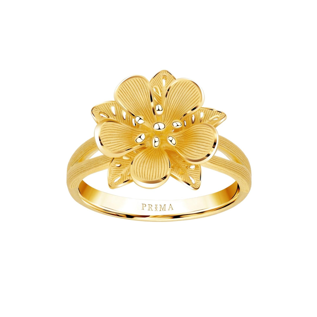 24K Pure Gold Ring: Colombian Flower Design – Prima Gold Official