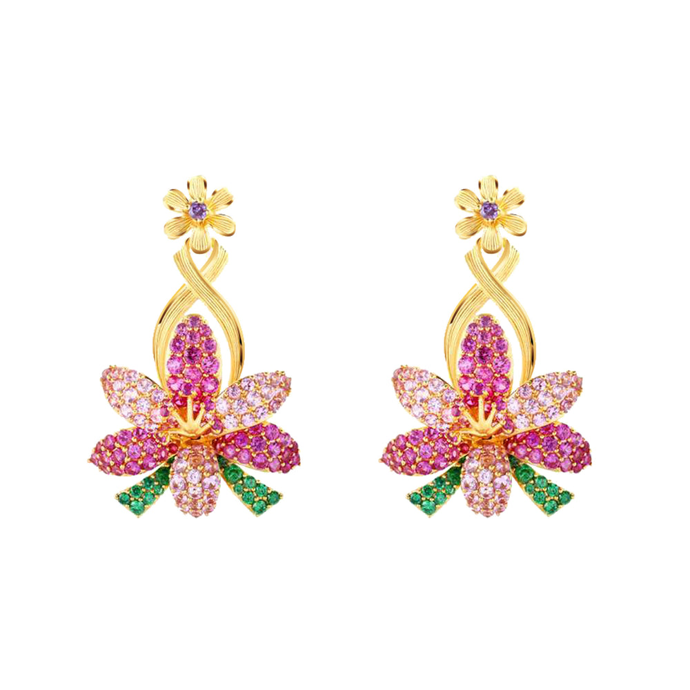 165E0571-24K-Pure-Gold-Gemstone-Orchid-Earrings