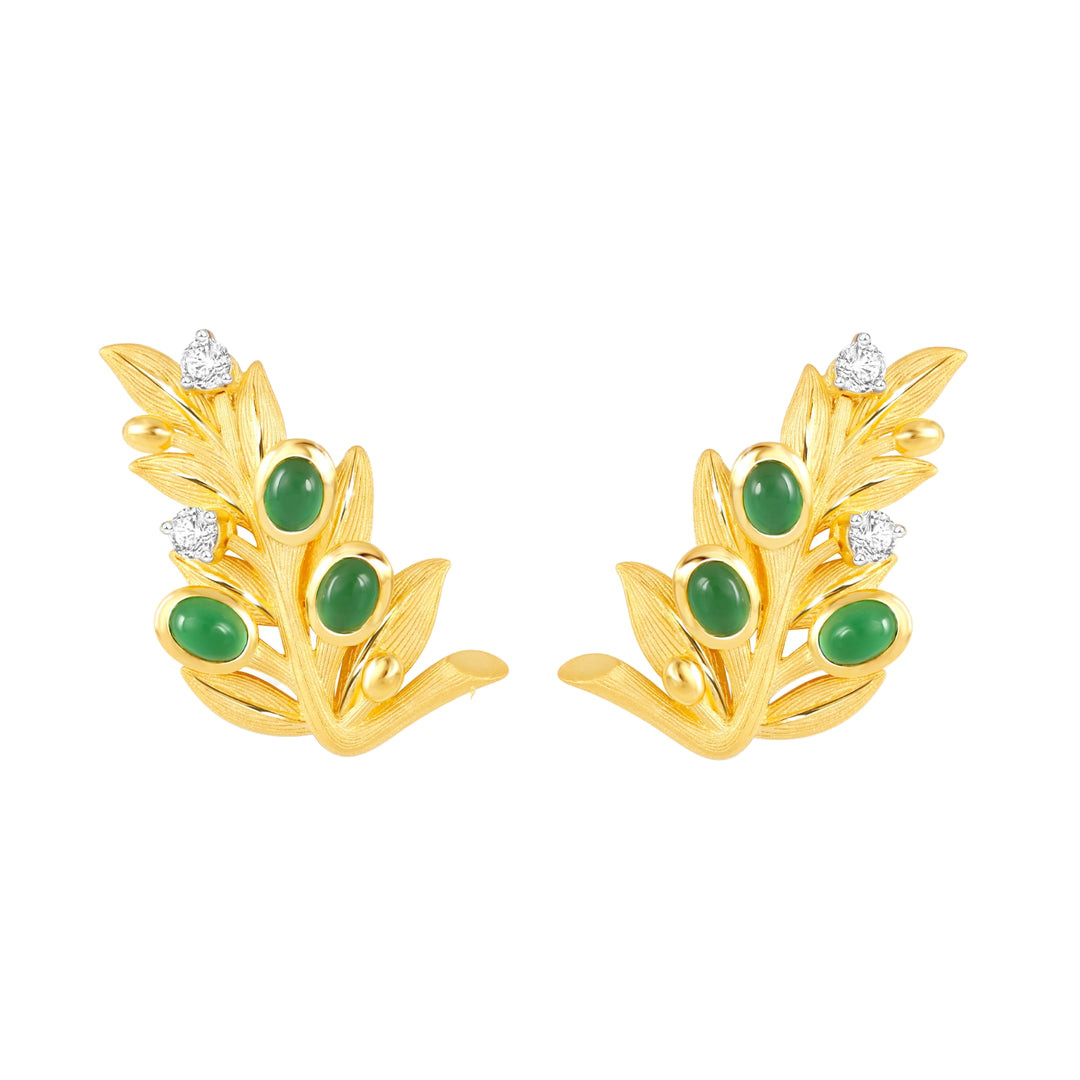 165E0940-18-Prima-24K-Pure-Gold-Olive-Earrings