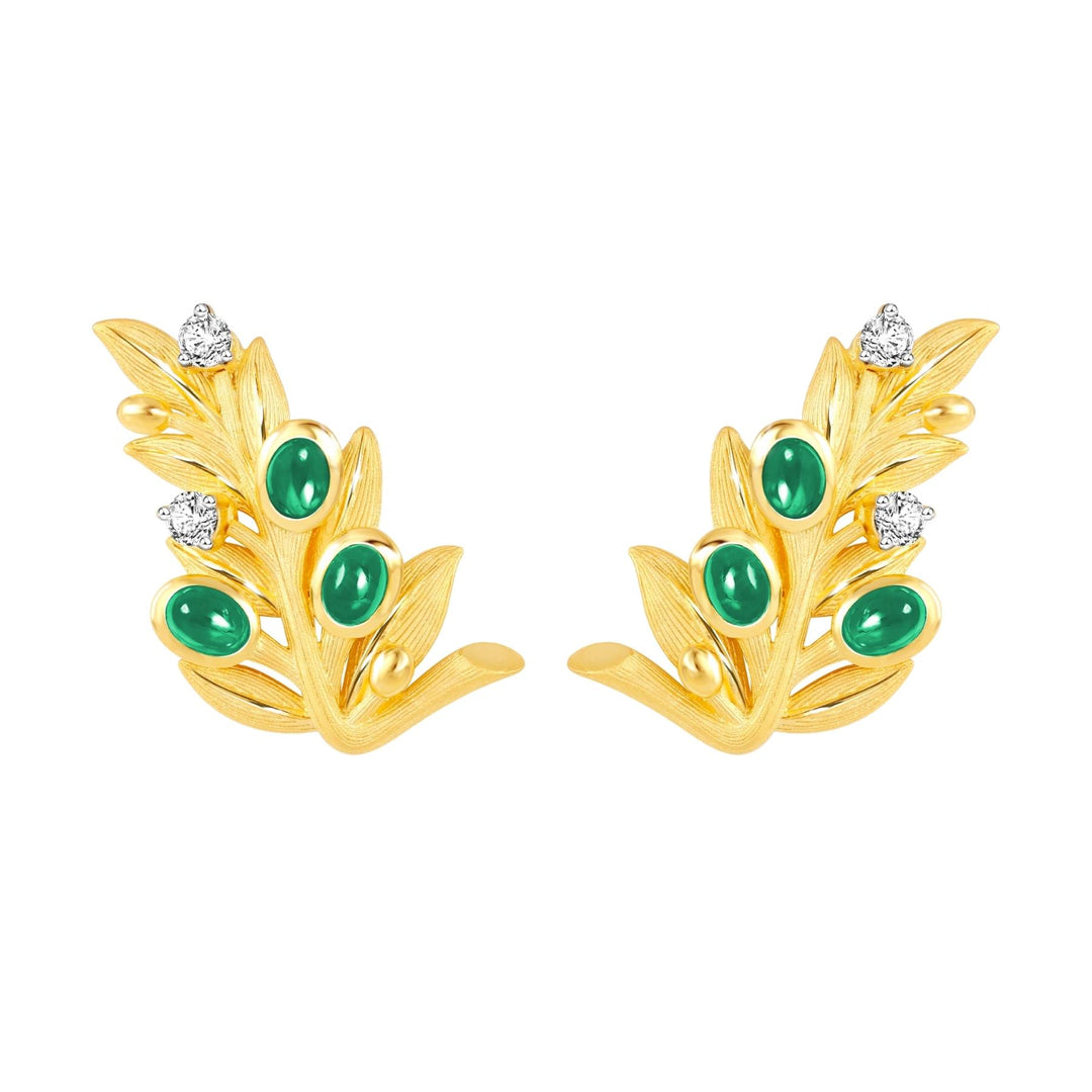 165E0940-19-Prima-24K-Pure-Gold-Olive-Earrings