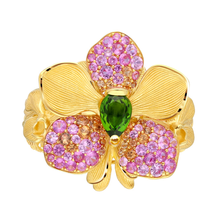 165R0731-24K-Pure-Gold-Gemstone-Vanda-Orchid-Ring