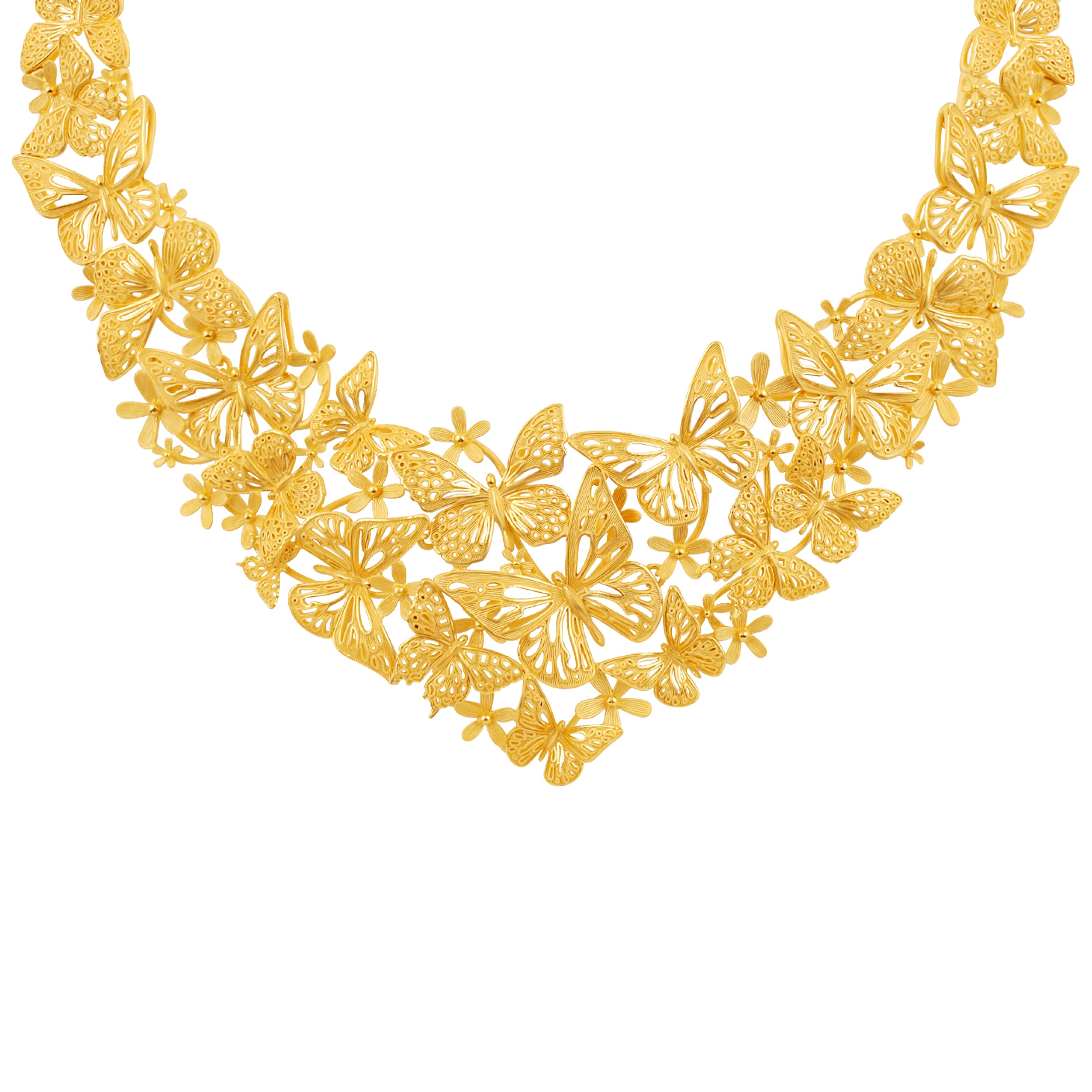 24K Pure Gold Necklace : Euthalia Design – Prima Gold Official
