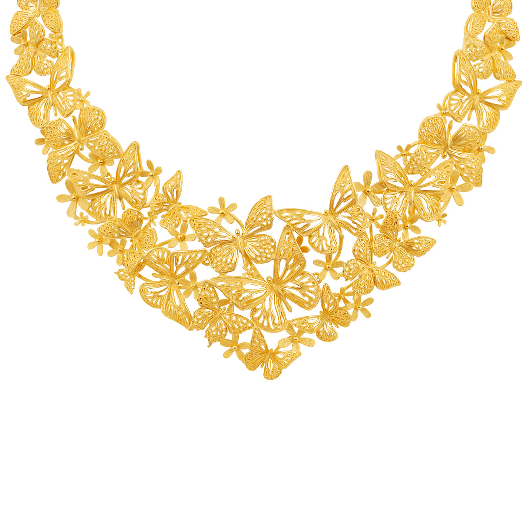 24K Pure Gold Necklace : Euthalia Design